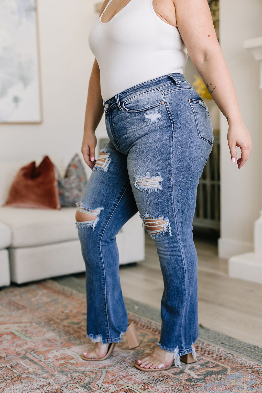 PREORDER Judy Blue O'Hara Destroyed Straight Jeans