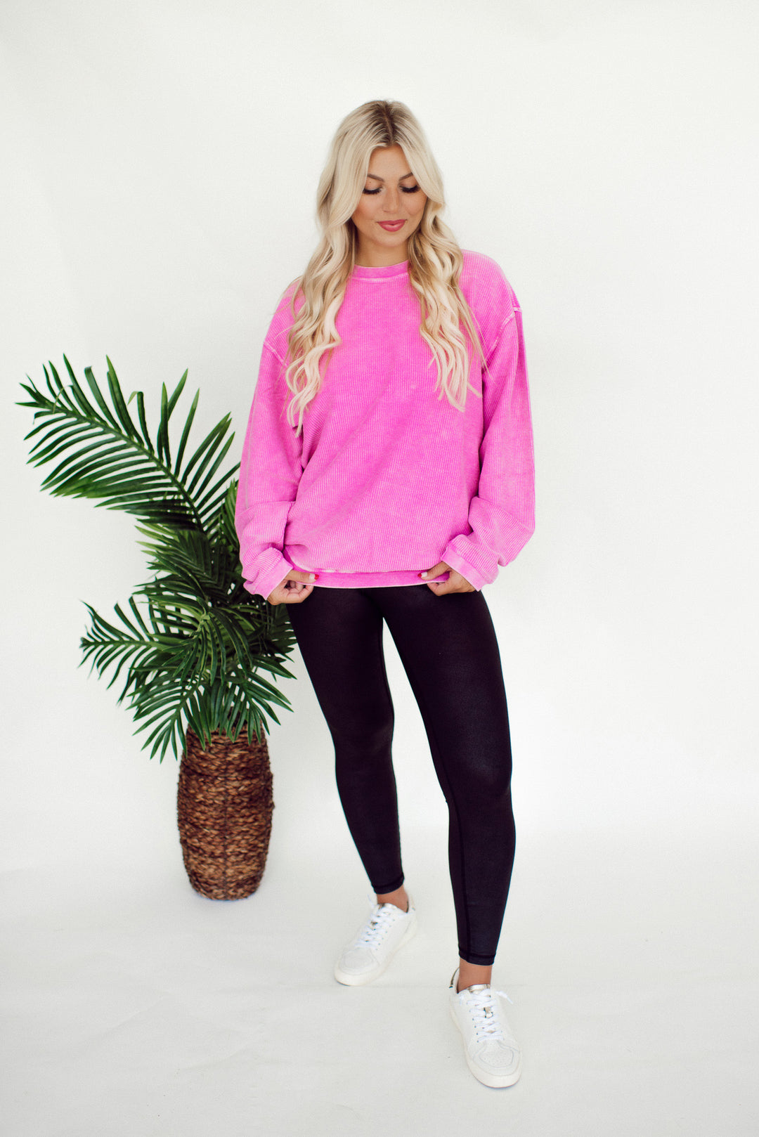 Essential Corded Crew (Pink)