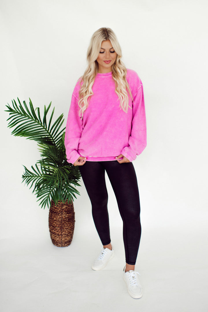 Essential Corded Crew (Pink)