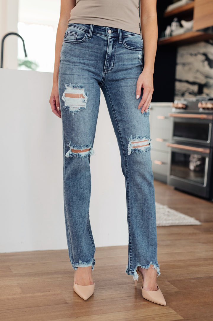 PREORDER Judy Blue O'Hara Destroyed Straight Jeans