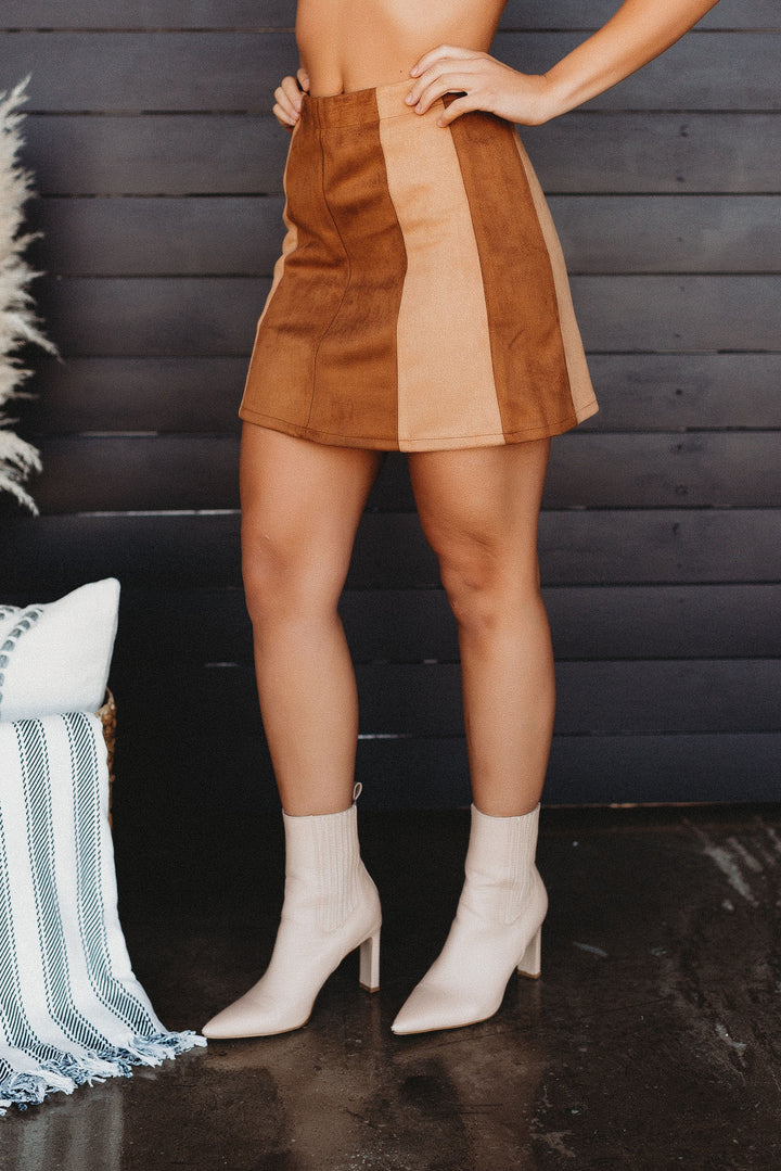 The Feeling Is Neutral Skirt (Camel/Tan)