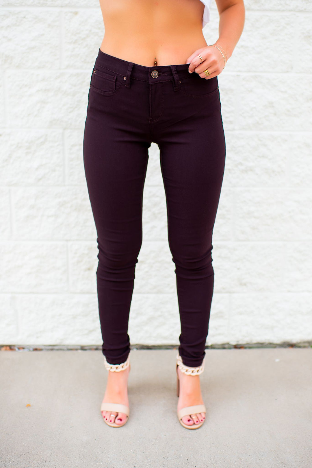 Missy Hyper-Stretch Skinnies (Dark Berry) FINAL SALE