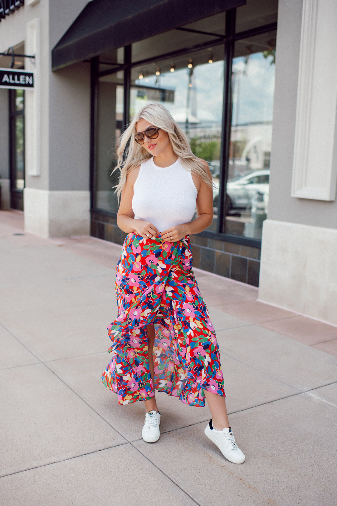 Sweet Soul Abstract Midi Skirt