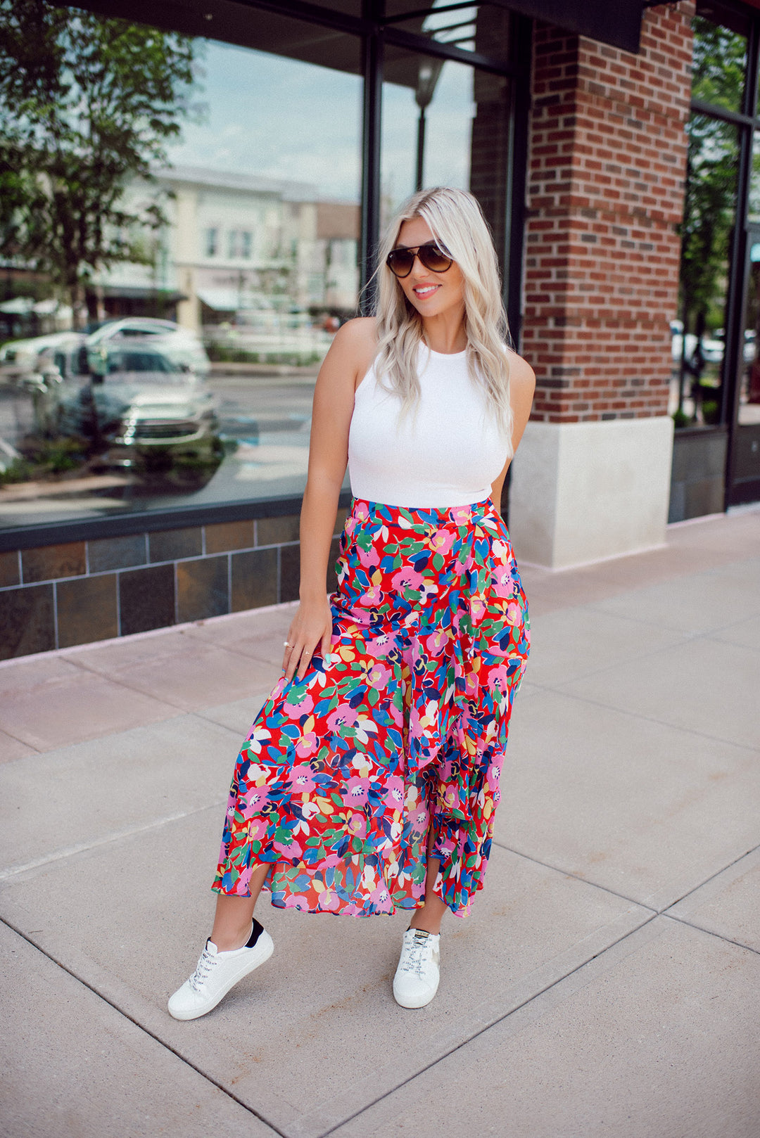 Sweet Soul Abstract Midi Skirt