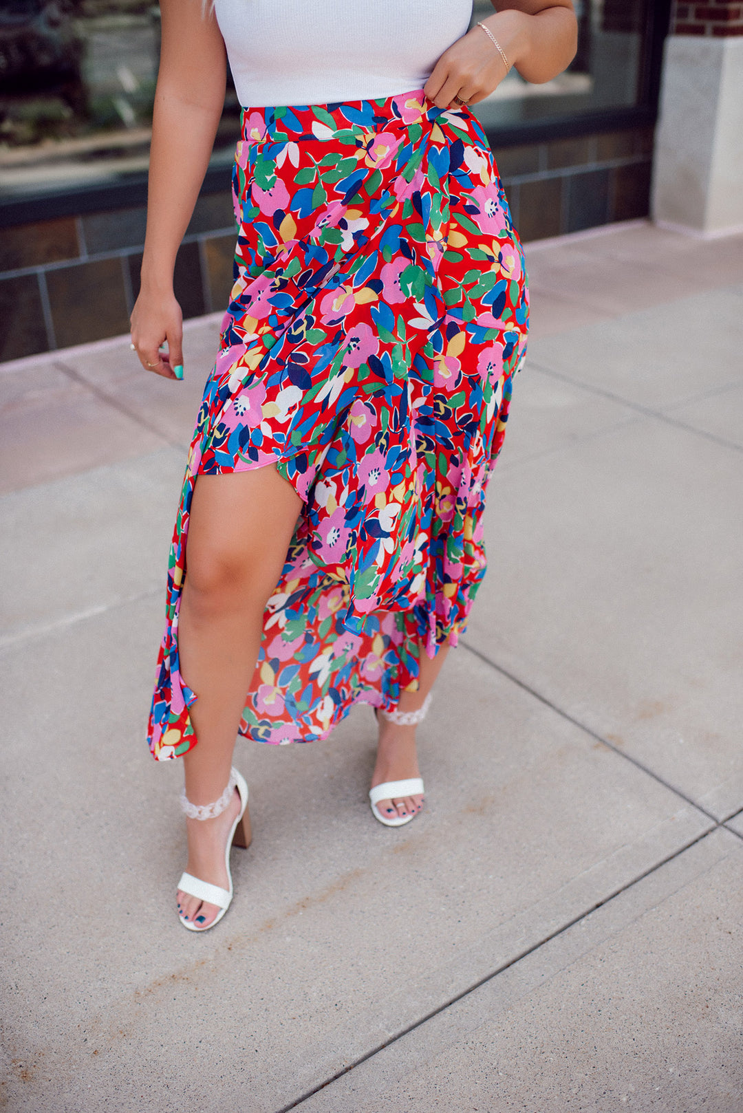 Sweet Soul Abstract Midi Skirt