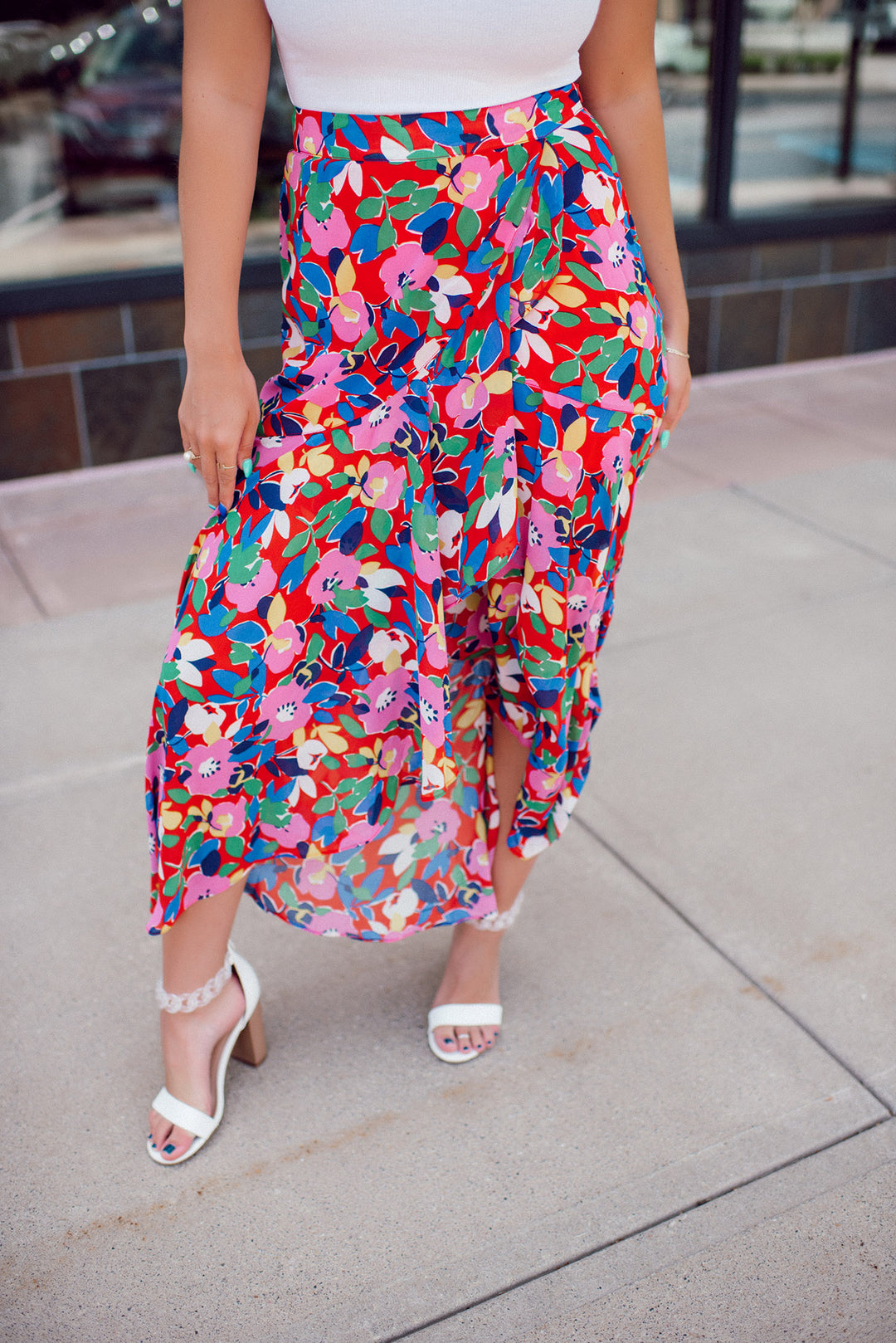 Sweet Soul Abstract Midi Skirt