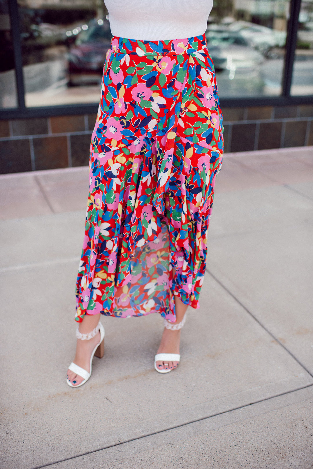 Sweet Soul Abstract Midi Skirt