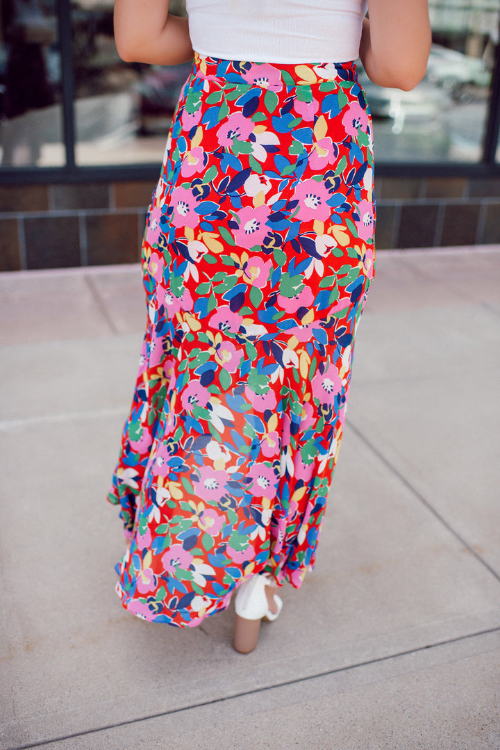 Sweet Soul Abstract Midi Skirt